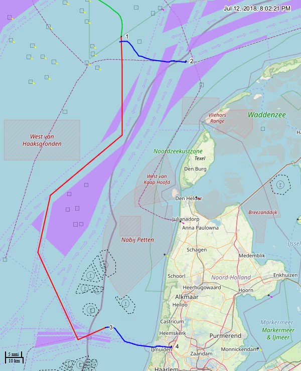 Canopus ankom Velsen 12 Juli klokka 20:00
